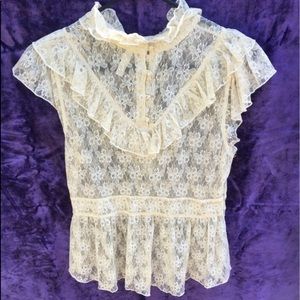 Victorian lace blouse Free People in Cream boho